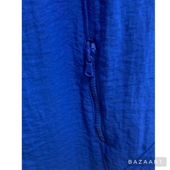 Chico's Enamel Blue Textured Moto Jacket Size 1 (8/10) Small - Picture 4 of 5